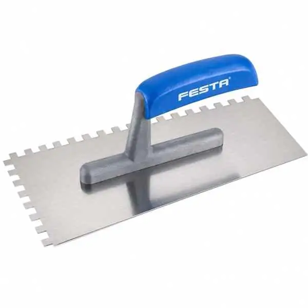 Gleterica rostfraj nazubljena drvena drška 8x8mm FESTA