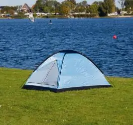 Šator za dve osobe sa ventilacionim otvorom 140x205x105 cm zelena