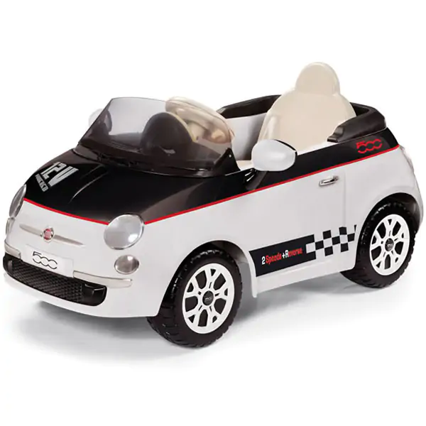 Fiat 500 12v White/Black PEG PEREGO