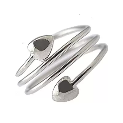 Spiralni bakarni prsten za mršavljenje - uži - Rodijum