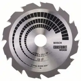 List testere Construct 190 x 30 x 2,6mm 12Z BOSCH