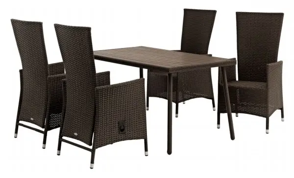 Baštenski  sto SANDVIKA 140x82cm čelik-veštačko drvo