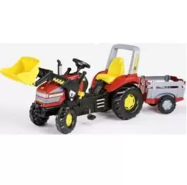 Traktor na pedale X TRACK sa prikolicom farm i utovarivačem Rolly Toys