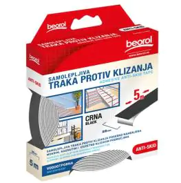 Samolepljiva traka protiv klizanja ANTI-SKID 25mmx5m crna BEOROL