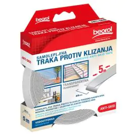 Samolepljiva traka protiv klizanja ANTI-SKID 25mmx5m bela BEOROL