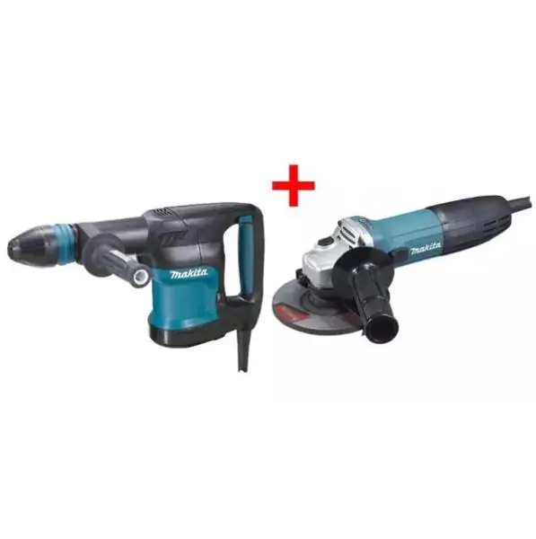 Elektro-pneumatska štemarica HM0870C SDS max + brusilica GA5030 Makita