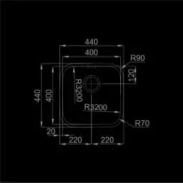 Sudopera RODI-BAHIA SJAJ 400x400-B-115-podgradn RODI