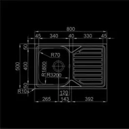 Sudopera RODI-OKIO PLUS 80 FLAT SJAJ 800x500-B- RODI