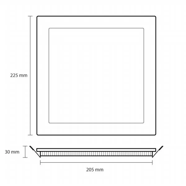 LED ugradna panel lampa 18W hladno bela LUP-P-18/W PROSTO