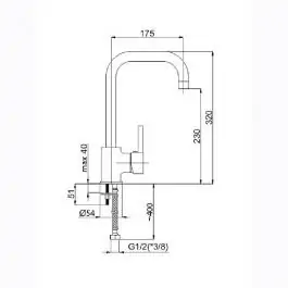 Slavina za sudoperu Ultra 37 Rubineta
