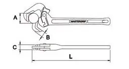 Klešta cevna MASTERGRIP 1.1/2'' 61405 Ega Master