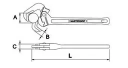 Klešta cevna MASTERGRIP 2'' 61406 Ega Master