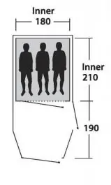 Šator za 3 osobe EARTH 3 Outwell