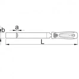 Turpija poluokrugla za drvo, sa ručkom, polufina 250mm - 768H1/2S Unior