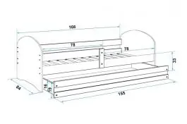 KREVET ZA DECU 160X80 ADLER DEZEN 01 LOOKIE