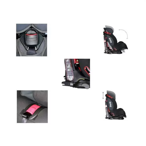 Auto sedište za decu Titan SPS Isofix Grey 9-36kg BERTONI