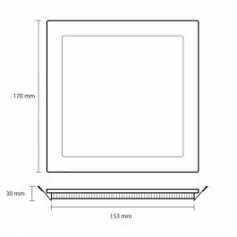 LED ugradna panel lampa 12W dnevno bela LUP-P-12/W PROSTO