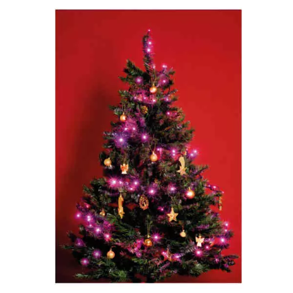 Novogodišnje lampice roze sa 50 Led dioda 4m