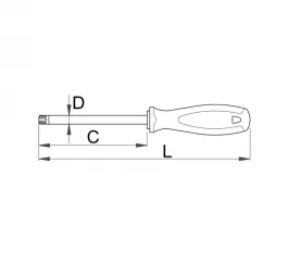 Odvijač Torx sa rupom 621/1TBI TR10 Unior