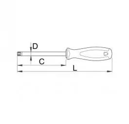 Odvijač Torx sa rupom 621/1TBI TR25 Unior