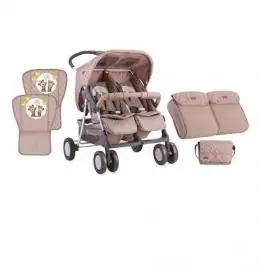 Kolica za Blizance Twin Beige Daisy Bears BERTONI