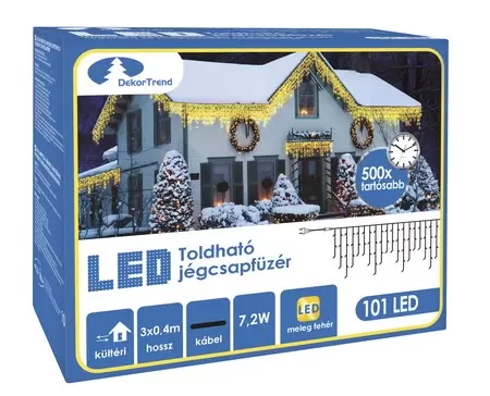 LED mreža ledenica 101 kom sa mogućnošću proširenja 3x0.4m + 1.8m hladno bela