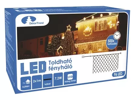 LED svetleća mreža 96 kom sa mogućnošću proširenja 2x1m + 1.8m hladno bela