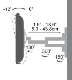 Zidni nosač za LCD ekran sa duplom rukom LCD 903 13 - 30" SBox