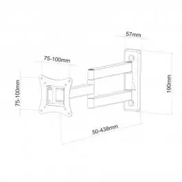 Zidni nosač za LCD ekran sa duplom rukom LCD 903 13 - 30" SBox