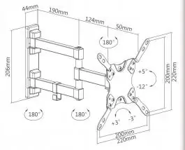 Zidni nosač za LCD ekran LCD 223 13" - 43" SBox