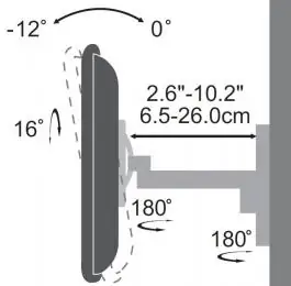 Zidni nosač za LCD ekran LCD2901 19"-43" SBox