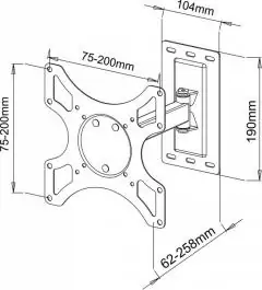 Zidni nosač za LCD ekran LCD2901 19"-43" SBox