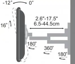 Zidni nosač za LCD ekran sa duplom rukom LCD2903 19"-43" SBox