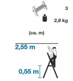 Kućne merdevine 1x3 gazišta Krause