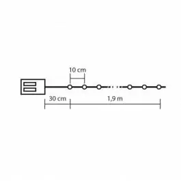 Lampice za jelku "kristal" sa 20 micro LED dioda HOME