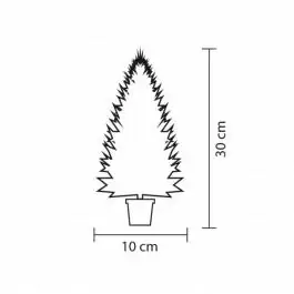 Mini veštačka jelka sa LED osvetljenjem 30 cm HOME