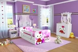 Krevet sa dušekom za decu 803 Pink Kitty