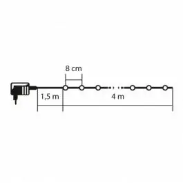 Lampice za jelku sa 50 toplo belih LED dioda KII50/T HOME