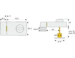 Dodatna brava za vrata 2110WBRIM Lock Abus