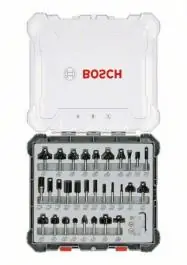 Komplet raznih glodala, 30 komada, prihvat 8 mm Bosch