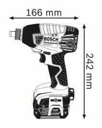 Akumulatorski rotacioni udarni odvrtač GDX 18 V-LI Professional Solo Bosch