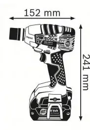 Akumulatorski udarni odvrtač GDS 18 V-LI Professional Solo Bosch