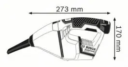 Akumulatorski usisivač GAS 12V Professional Solo Bosch