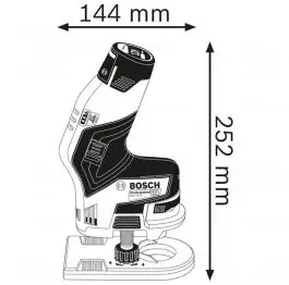 Akumulatorska glodalica za ivice GKF 12V-8 Professional Solo Bosch