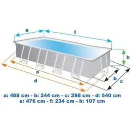 Bazen PRISM FRAME 4.88 x 2.44 x 1.07 M INTEX 26792