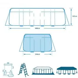 Bazen PRISM FRAME 4.88 x 2.44 x 1.07 M INTEX 26792