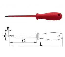 Odvijač ravni VDE 603VDE 3.0x100mm Unior