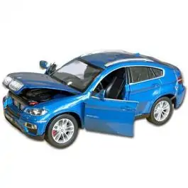 Metalni automobil BMW X6 plavi razmere 1:26 Pertini