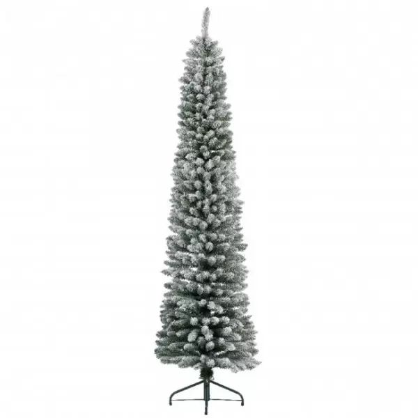 Novogodišnja jelka Snowy Pencil Pine 120cm ZELENO BELA