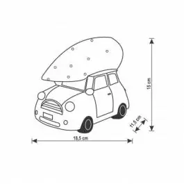 Keramička LED stona dekoracija "automobil" KDCA15 HOME